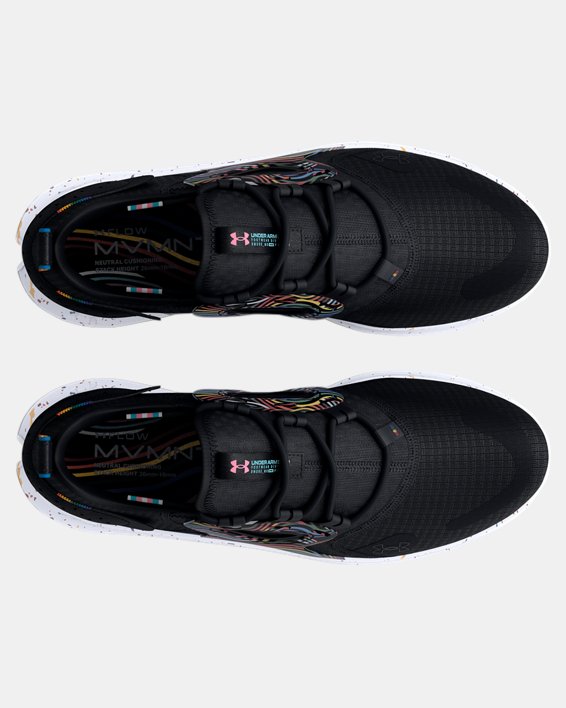 Unisex UA Flow Velociti MVMNT Pride Running Shoes, Black, pdpMainDesktop image number 2